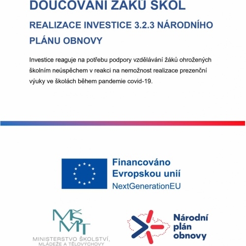 Doučování žáků - Národní plán obnovy