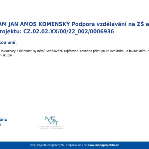 Operační program Jan Amos Komenský - Podpora vzdělávání na ZŠ a MŠ Prušánky