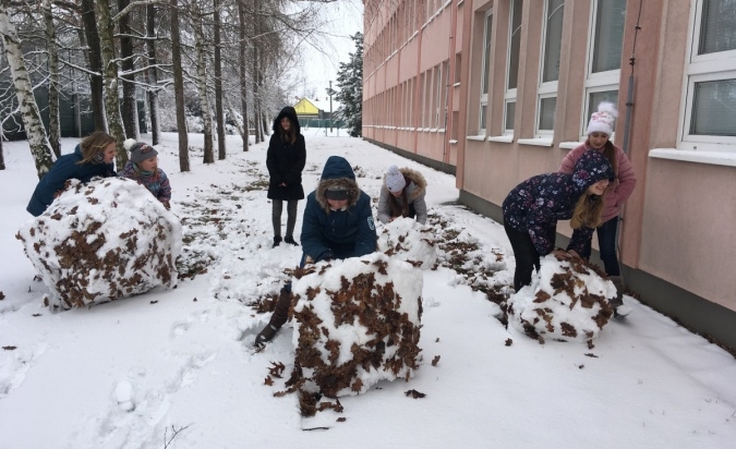 Tělocvik ve sněhu