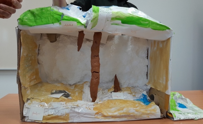 Projekt krasové jevy v podání třídy 9. A ....ani 3D projekty naše žáky neodradí