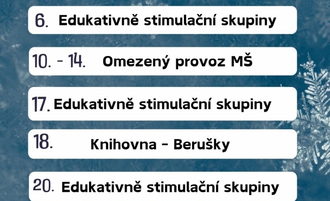 Měsíční plán na únor