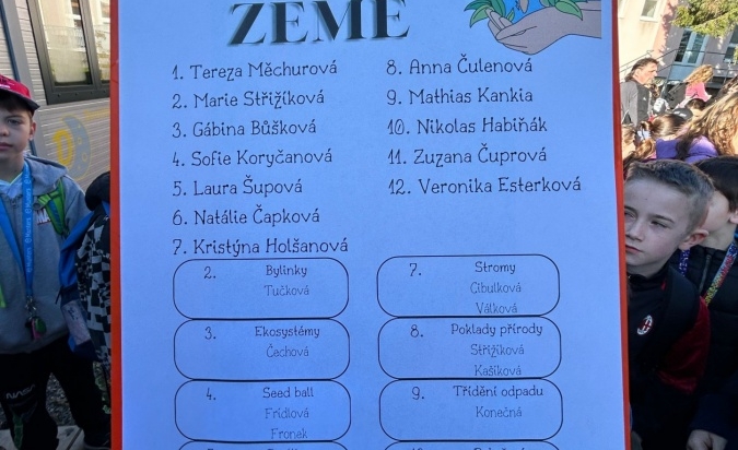 DEN ZEMĚ PRO ŽÁKY 1. STUPNĚ