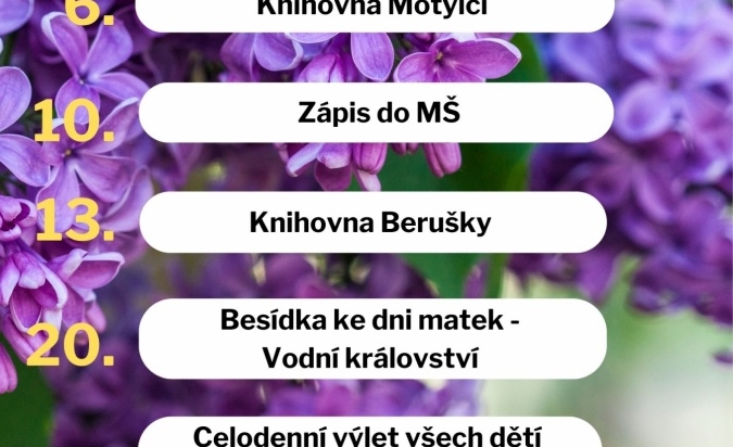 Měsíční plán na květen 